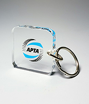 1 1/2" X 1 1/2" X 1/4" KEY TAG EMBEDMENT AWARD LUCITE