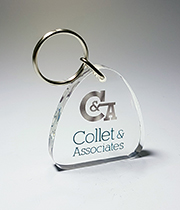 1 7/8" x 1 7/8" x 1/4" KEY TAG EMBEDMENT AWARD LUCITE